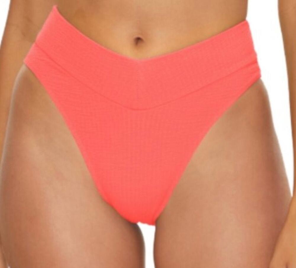 Becca Coral Crush Pucker Up French Cut Bikini Bottom XS NWT